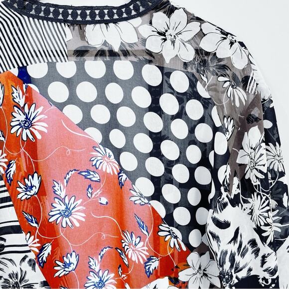 Roz & Ali Colorful Patchwork Kimono Size Small EUC - Picture 8 of 11